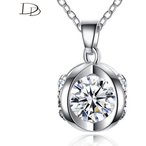 DODO Luxury AAA Zircon Ball Pendants Necklace Link Chain Silver Color Choker Trendy Jewellery Womens spherical kolye Gifts N165