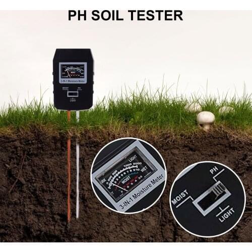 Ph soil tester digital Meter Moisture Meter PH Levels Temperature Sunlight Intensity Humidity Tester for Garden Plant Seeding
