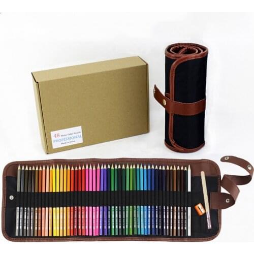 36/48/72 Colors Oily Color Pencils Professional Colored Pencils Drawing Set Wooden Colorful Pens To Paint Children Art Supplies