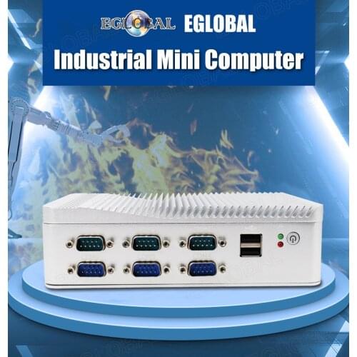 EGLOBAL embedded industrial pc G3 Intel Celeron j1900 rs485 / rs232 embedded nuc with dual LAN industrial com port