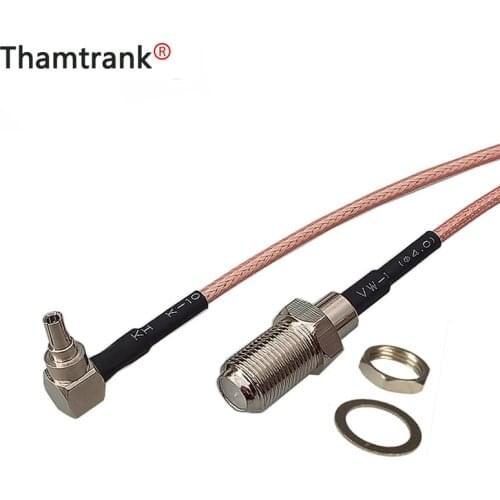 2pcs/lot F to CRC9 cable F Female to CRC9 Right Angle Male Plug RG316 Pigtail cable 15cm for Huawei 3G/4G USB Modem