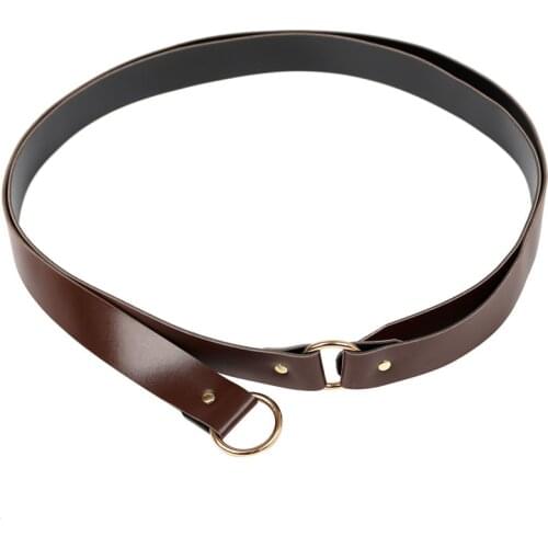 Medieval Warriors Waist Ring Wrap Belt Larp Costume Parts For Adult Men Viking Knight Leather WaistBand Celtic Buckle Knotted