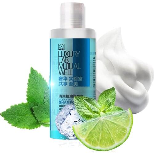 280ml Clean Oil-Control Shampoo Mint Fresh Oil Control Non-Silicone Oil Hair Coloring