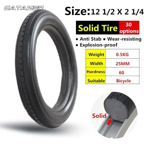 12 1/2*2 1/4 Inches Solid Tire for Bicycle 12inch 12 1/2x2 1/4 Bicycle Tire Anti Stab MTB Riding Kids' Bike Tyre 12.5 X 2.25