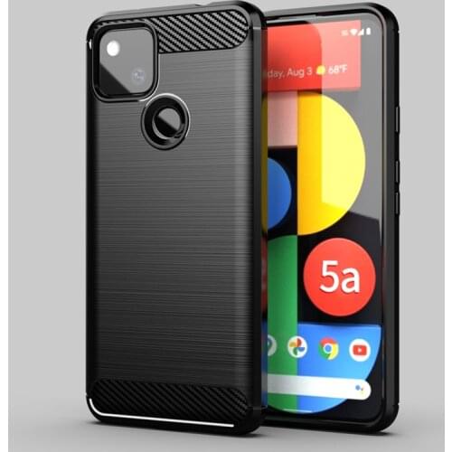 Silicone Cover For Google Pixel 5A Case For Google Pixel 5A Cover Shockproof Carbon Fiber Protective Phone Bumper For Pixel 5A