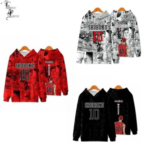 SlamDunk 3D Printing Men/Women Autumn Fashion Japanese Anime Hoodies Sweatshirt Long Sleeves Pollover Plus Size