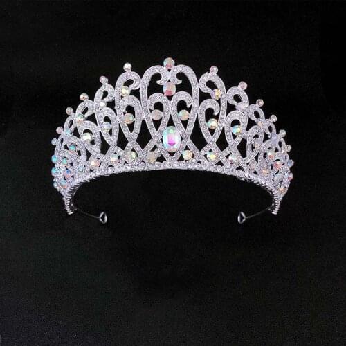 Women Girls Shining Rhinestone Tiaras and Crowns de Noiva Bride Wedding Dress Hair Jewelry Accessories Decor Headbands Hairbands