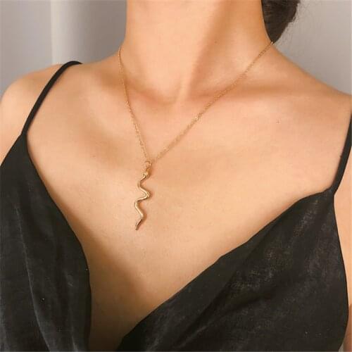 New fashion Thin Chain Snake Pendant Necklace For Women Punk Clavicle Choker Necklace Neck Collar Fashion Jewelry