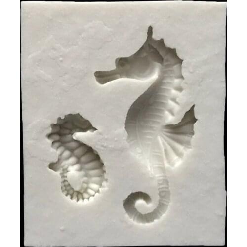 Seahorse Modeling Fondant Cake Silicone Mold, DIY Baking Grinding Tool k049
