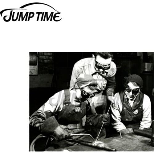 Jump Time 13 x 7.4cm For Female Welders WW2 Homefront Car Stickers Repair Car Decal VAN ATV SUV Scratch-Proof Laptop Decoration