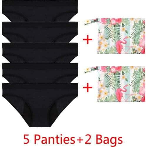 Bamboo Fiber Leak Proof Menstrual Panties Women Heavy Absorbency Four-layer Leakproof Women Period Underwear Menstrual Panties