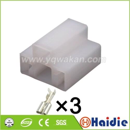 5sets 3pin plastic electric auto housing unsealed plug wire harness connector