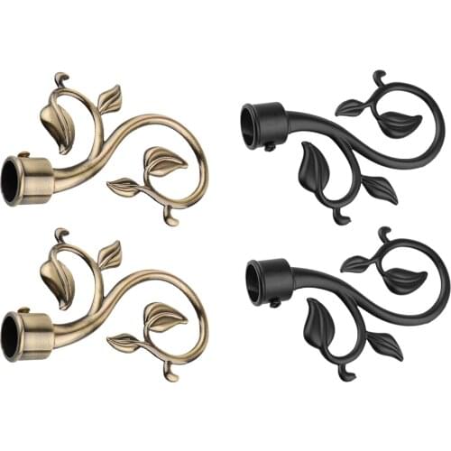 1 Pair Shower Curtain Rod Rust and Non-Fall Down Spring Tension Rod for Bathroom