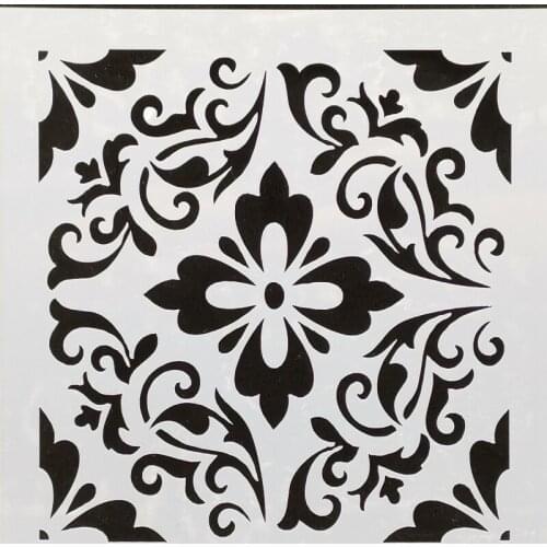 15*15 Vintage Layering Stencils Drawing Color Spray stencil DIY Scrapbook photo album Decorative Embossing DIY Card Crafts