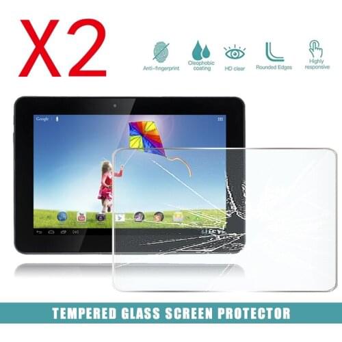 2Pcs Tablet Tempered Glass Screen Protector Cover for Hannspree Hannspad SN1AT71B 10.1" Tablet Computer Tempered Film