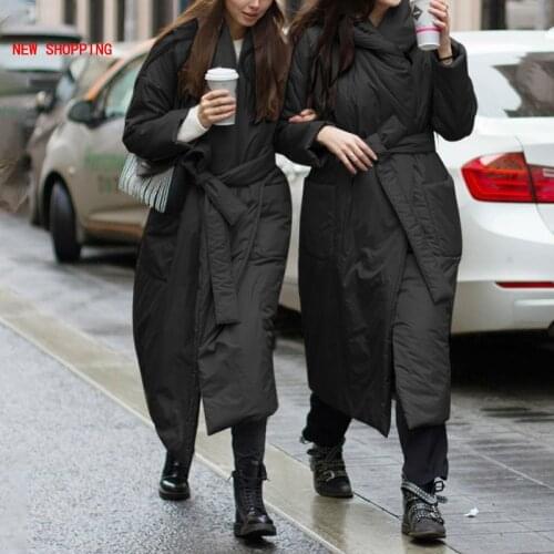 2020 Winter Hoodie Warm Parkas Women Fashion Loose Pockets Coats Women Elegant Long Cotton Jackets Female Ladies Oversized Thick