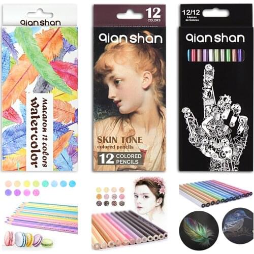 3sets Oil Colored Pencils Set Beginner Artist Kit with Metallic Macaron Colors Watercolor Pencil for Sketching Drawing