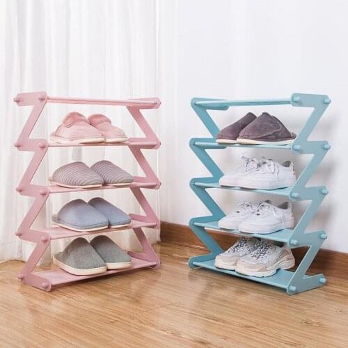 4 Layers Shoe Rack Storage Organizer Stand Hanger Shelf Organizer Stainless Steel Shoe Rack for Home