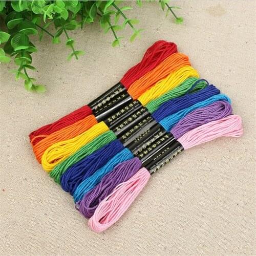 50PCs Multicolor Cross Stitch Threads Cotton Sewing Skeins Embroidery Thread Floss Skein Kit DIY Sewing Tool Accessories