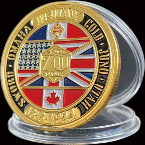 6.6.1944 D-Day 70th Anniversairy Gold Coin Normandie Victory For Collect