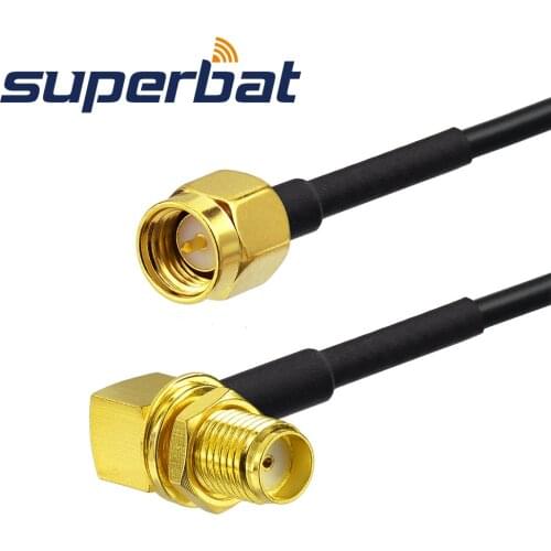 Superbat DAB/DAB+ Car Radio Aerial SMA Jack Right Angle to SMB Plug Cable Adapter Connector for Clarion DAB302E