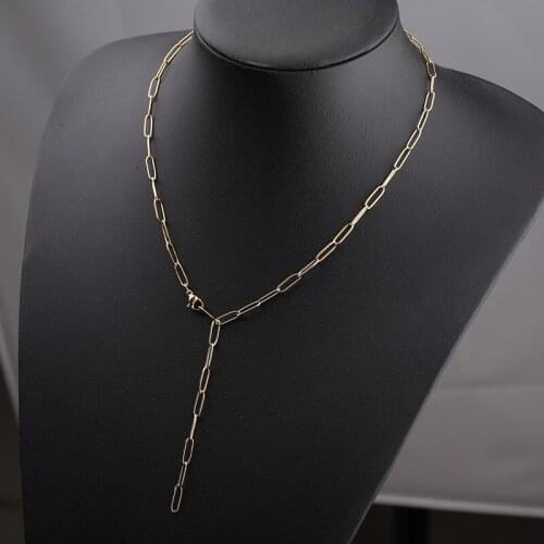 316L Stainless Steel Square Link Chain Necklaces 40 45 50 60cm Women Men Choker Collar Hip Hop Punk Necklace Jewelry Wholesale