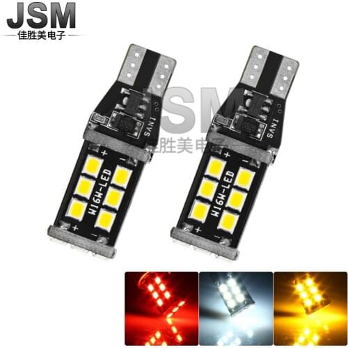 Decoding Automobile LED Bulb CANBUS W16w T15 2835 15smd Led Turn Signal Reversing Lamp Car Accessories Car Led Light