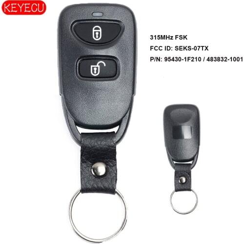 Keyecu Remote Key Fob 2 Button 315MHz FSK for Kia Sportage 2007-2009 FCC ID: SEKS-07TX P/N: 95430-1F210