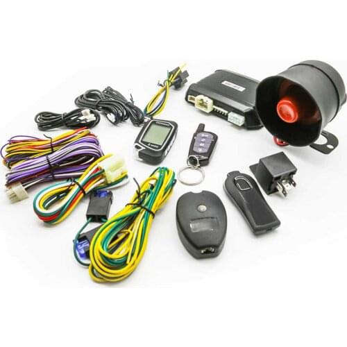 2 Way System With Remote Engine Start Starter 100M Colorful LCD Display Programmable Car Alarm Shock Warning Tilt Sensor