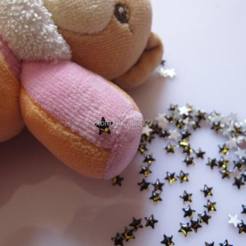 RC146-4 30pcs Cute Small Star Shape Nail Resin Decoration Outlooking