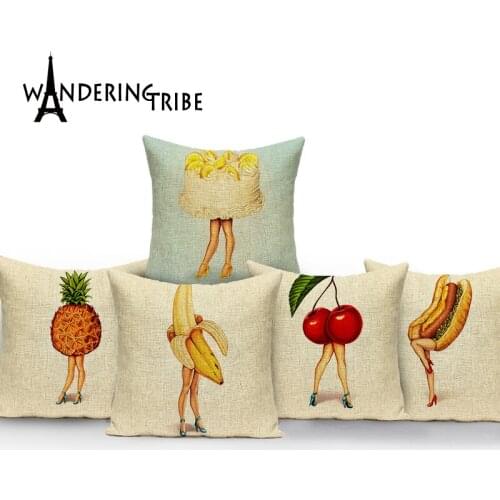 Food pillow cushion cover decorative cushions Custom pillow cover love&happiness cushion decorative cushion covers Dropshipping