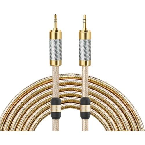 HiFi 1/8" 3.5 to 3.5 Hifi AUX Cable for Amplifier PC Phone Headphone Car Mini Jack 3.5mm to 3.5mm Audio Cable Shielded 1m 2m 3m