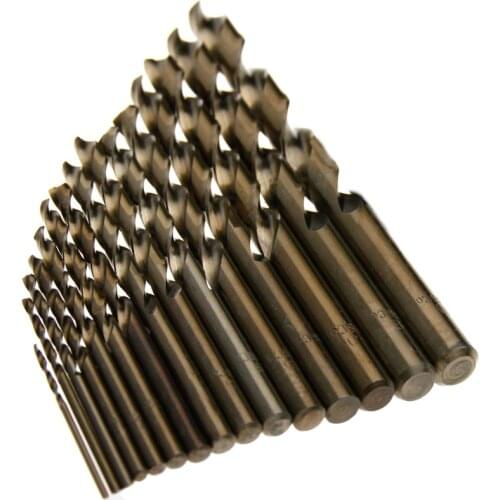 15pcs Cobalt Drill Bits 5% M35 HSS Co Steel Straight Shank Twist Drill 1.5-10mm