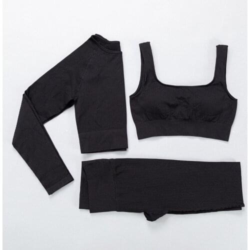 Yoga Set Sports Bra Leggings Womens Tracksuit Sport Outfit Fitness Shorts Workout Clothes Seamless Pants Summer Long Sleeve Top