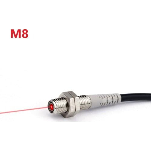 M8 Visible Mini Infrared Laser Diffuse Reflection Photoelectric Optoelectric Sensor Switch NPN PNP NO NC 150mm 200mm