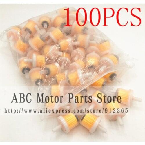 MAIZHI 100pcs/Lot Universal Motorcycle Gas Fuel Filters Small Engine Fram Plastic Inline Fuel Filters Fuel Gas Gasoline Filter