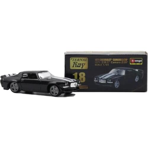 1:64 Bburago Eternal Ray Chevrolet Camaro Z/28 1971 Diecast Model Car
