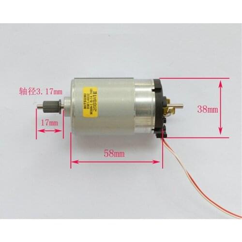 12V-24V R555 mini dual output shaft permanent magnet motor 2500rpm-5000rpm laser printer / copier drive motor DIY accessories