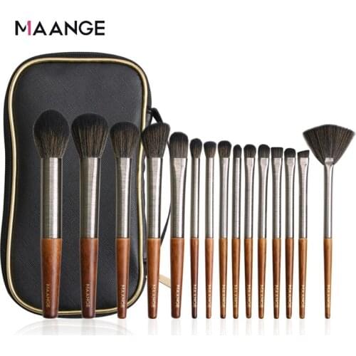 MAANGE 11/15Pcs Makeup Brushes Set Pro Foundation Powder Eye Shadow Eyeliner Eyelash Lip Make Up Brush Beauty Cosmetic Tool Kit