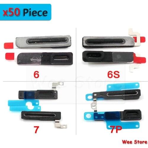 50 Piece For iPhone 6 6s 5 5s 5c 7 8 Plus Touch Glass Screen Original Earpiece Mesh Anti Dust Plug Adhesive Sticker