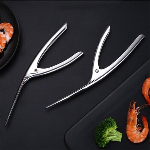 Stainless Steel Shrimp Peeler Prawn Shrimp Fishing Knife Lobster Shell Remover Peel Device Kitchen Seafood Tools