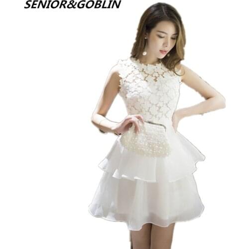 2019 New Arrival Party Dress Women European Fashion Korean version sexy organza organza dress is slim lace cake dress