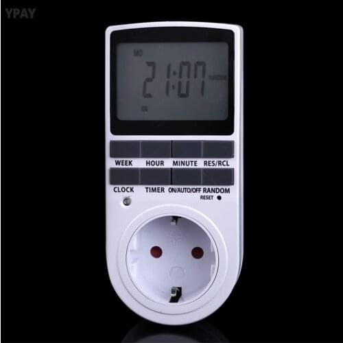 New Plug in timer 7 Day 12/24h AC Digital LCD Programmable Timer Switch Socket EU Plug LCD Display Electronic Plug Devices