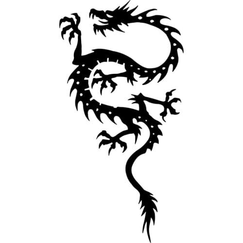 Oriental Chinese Dragon Decals High Quality Car Window Decoration Personality Pvc Waterproof Decals Black/white, 20cm*10cm