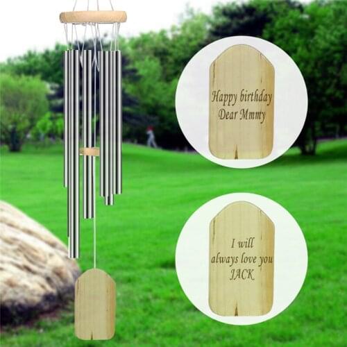 Personalized 6 Tubes Wind Chime Bells Hanging Living Bed Home Decor Gift Outdoor Yard Garden Deco Wind Chimes JSYS