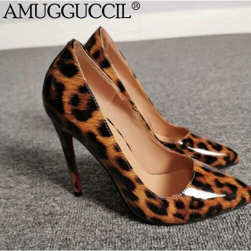 Customize 2020 New Plus Big Size 35-47 Leopard print Fashion Sexy High Heel Party Autumn Spring Ladies Shoes Women Pumps D1307