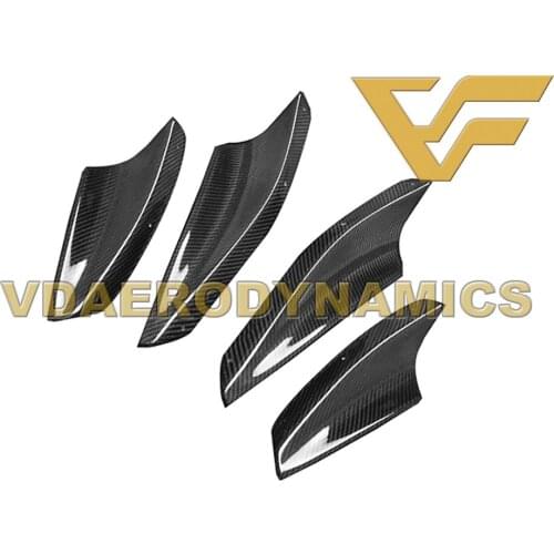 Suitable For 08-15 Mitsubishi EVO 10 X VAD VAD Carbon Fiber Front Bumper Canards