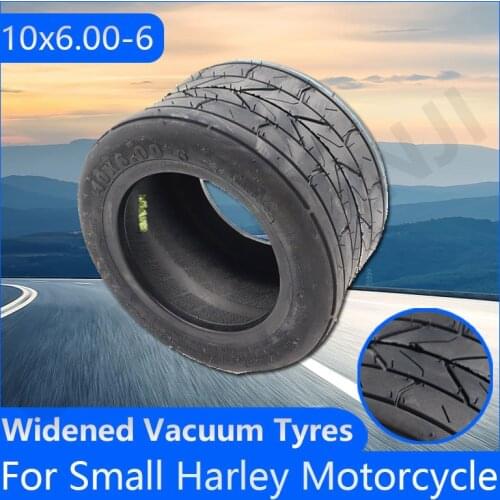 10x6.00-6 Widened Vacuum Tyres 10*6.00-6 for Small Harley Motorcycle Electric Scooter Motor Special Tubeless Tires