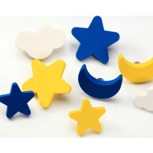 Kids Drawer Cabinet Pulls Room Knobs and Handles Cloud Shaped Cartoon Furniture Handles Plastic Cloud Door Knob- L/S