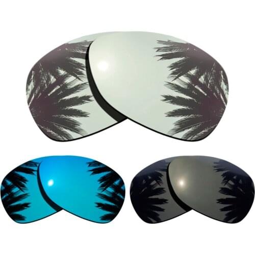 Silver+Black+Ice Blue Mirrored Coating) 3-Pairs Polarized Replacement Lenses for Crosshair 2012 100% UVA & UVB Protection